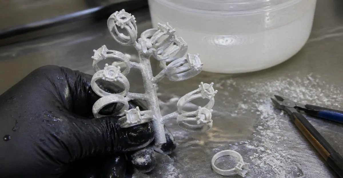 Lost-wax jewelry casting process